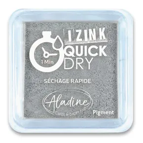 Pečiatkovací vankúšik Aladine Izink Quick Dry strieborná
